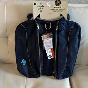 The Cuddle Collab Dog Harness Backpack in Navy